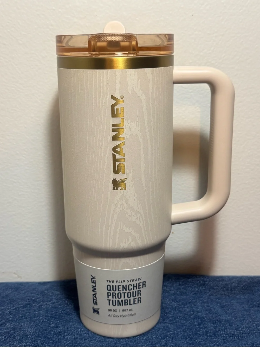 🖤New🖤 STANLEY Quencher ProTour Flip Straw 30 oz Birch Woodgrain Wood Cream - Picture 4 of 4